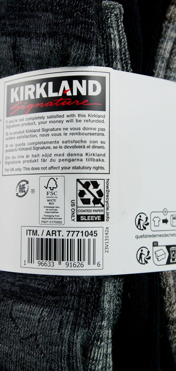 KIRKLAND Signature Ladies' Extra-Fine Merino Wool Crew Socks, Multi-Color, 4 Pairs - Image 2