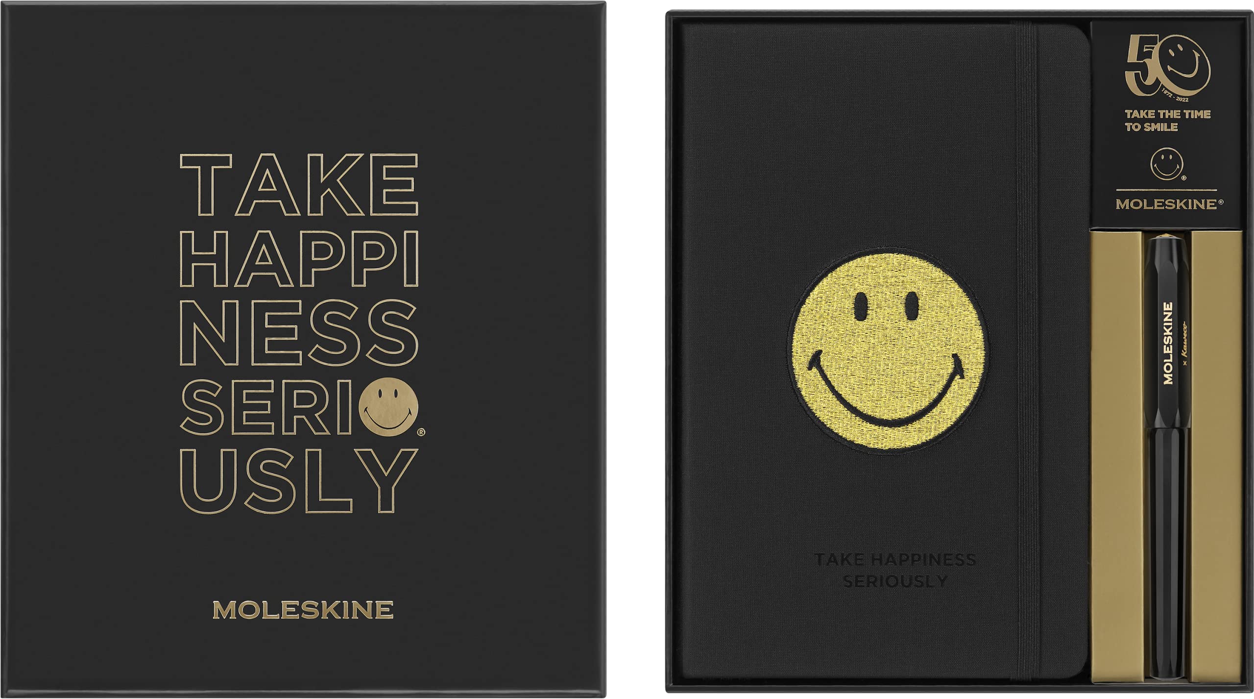 Moleskine Cofanetto da collezione con Agenda non Datata Positivity in Motion, Quaderno con Copertina Rigida in Edizione Limitata e Penna a Sfera Ricaricabile Kaweco da 0.7 mm con Inchiostro Nero