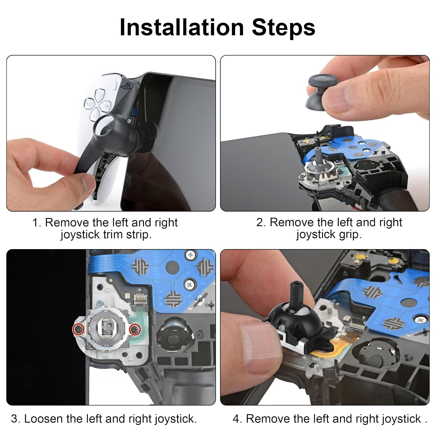 OCTODER Joystick Replacement for PS5 Controller, 3D Joystick Module Parts Compatible with PS5 Portal PSVR2 Controller, 2PCS