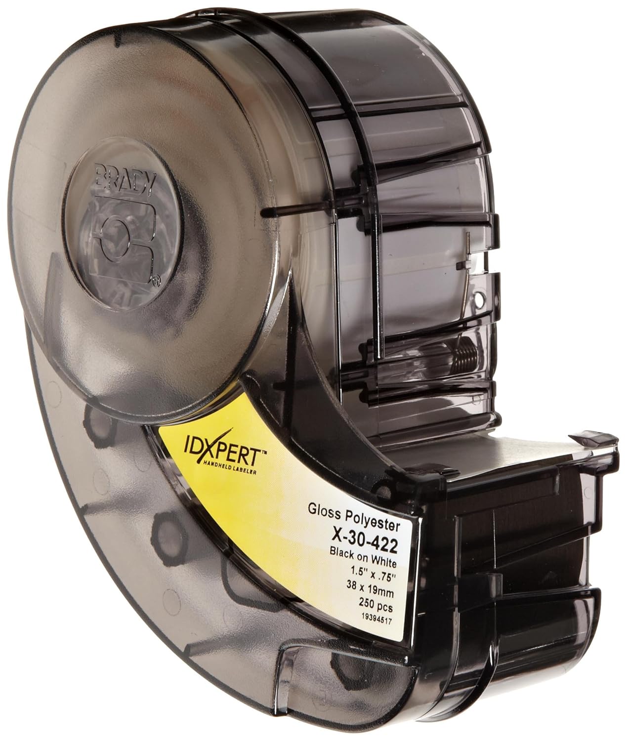 Brady XPS-187-CONT-YL-BK IDXPERT PermaSleeve 0.335" Height, 1.015" Width, B-342 Permasleeve Heat-Shrink Polyolefin, Black On Yellow Color Wire Marker Sleeves