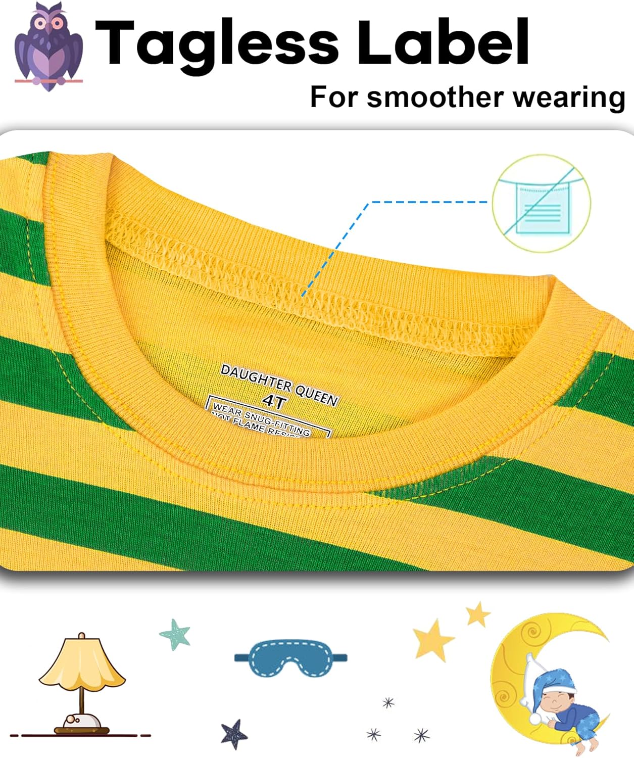 DAUGHTER QUEEN Boys 100% Cotton Long Sleeve Pajamas Size 18Months-12Years - Image 2