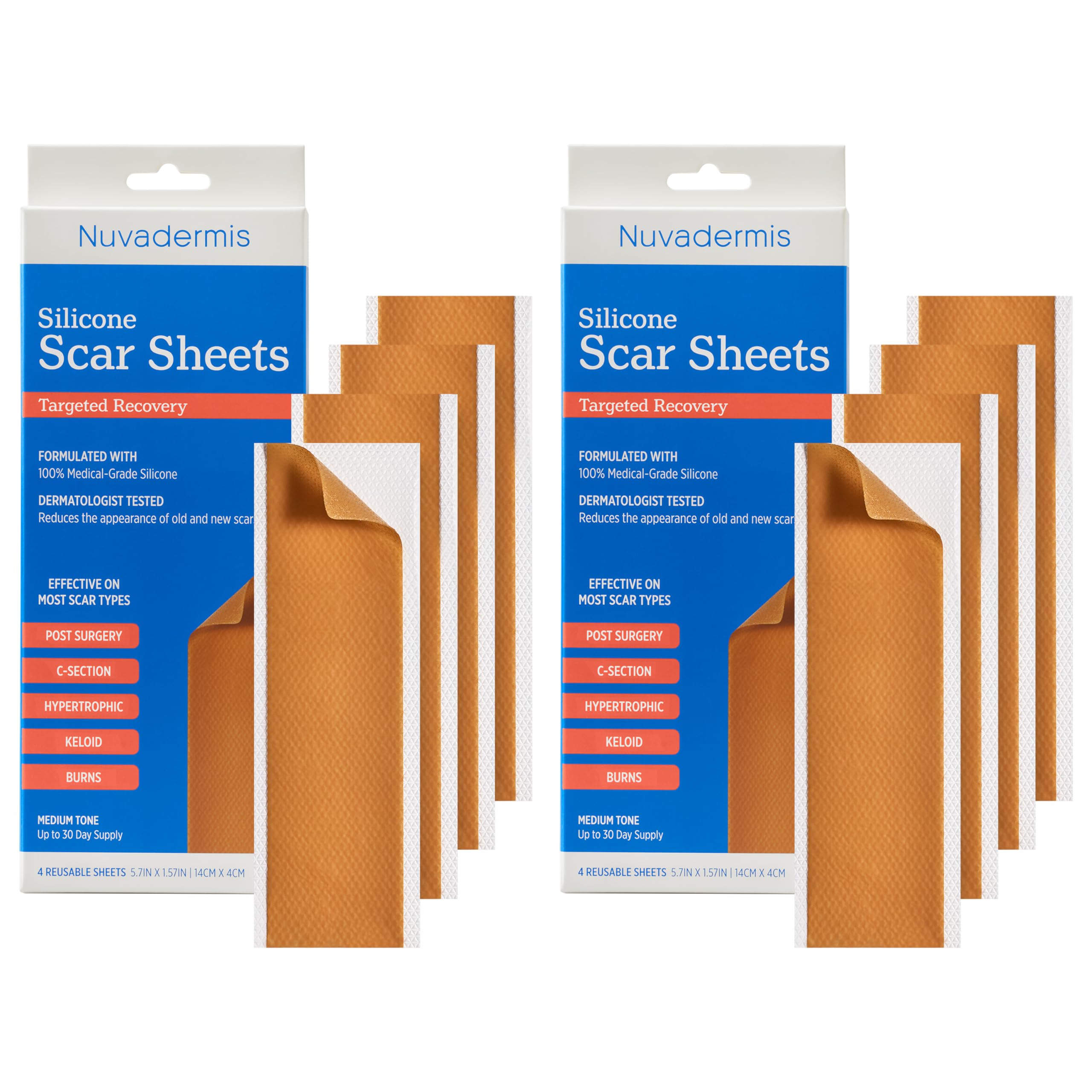NUVADERMIS Silicone Scar Sheets for Surgical Scars, 10 ft Roll, Light — Amazon image 12