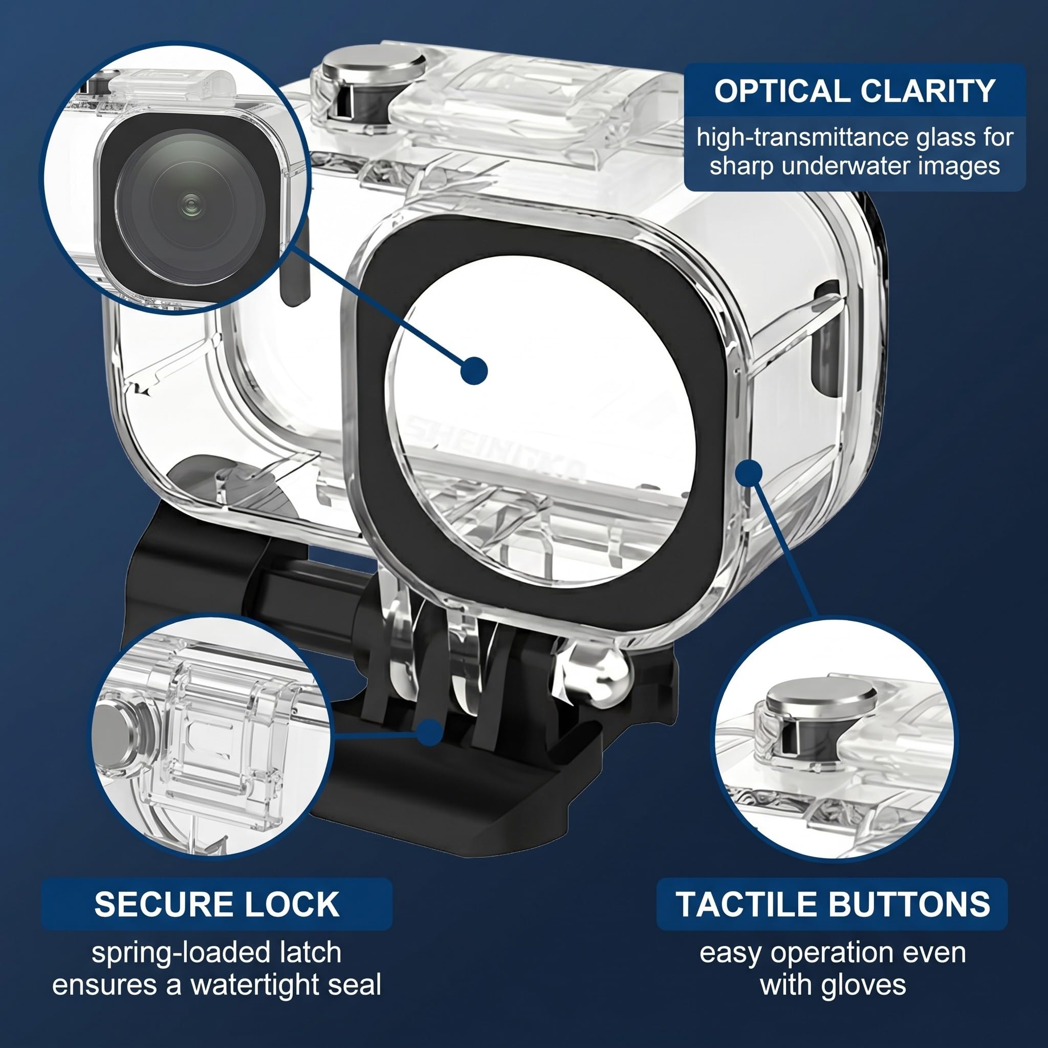 EBHO Accessori DJI Osmo Nano, 45M Waterproof Case subacquea Custodia subacquea Camera Borsa protettiva Dive Case Accessori per DJI Osmo Nano Fotocamera