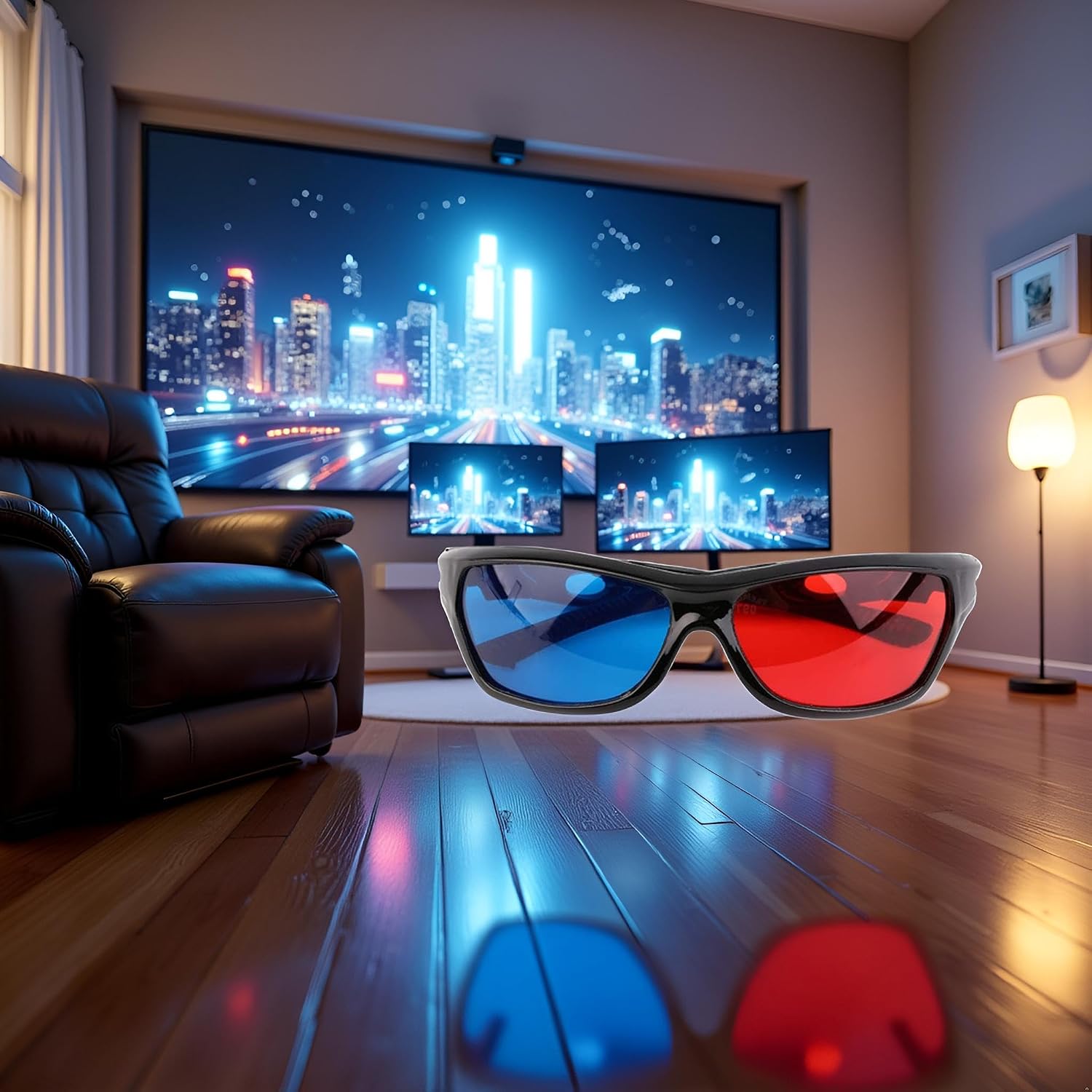 1Pcs Black Adult Black Frame Red Blue 3D Glasses for Dimensional Anaglyph Movie Game 3D Viewing Glasses