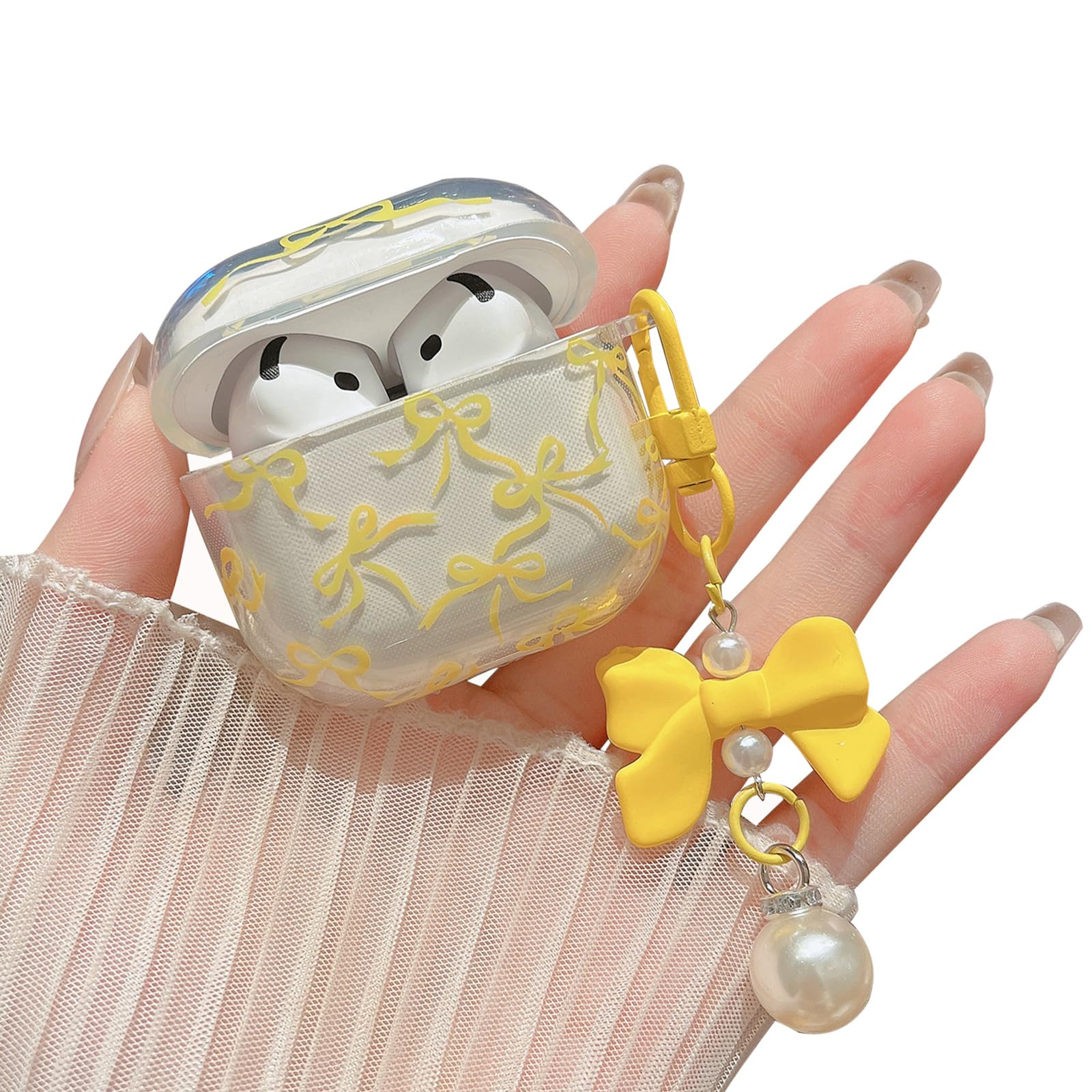 Amazon.com: MINSCOSE Compatible with AirPods 4 Clear Case,Cute
