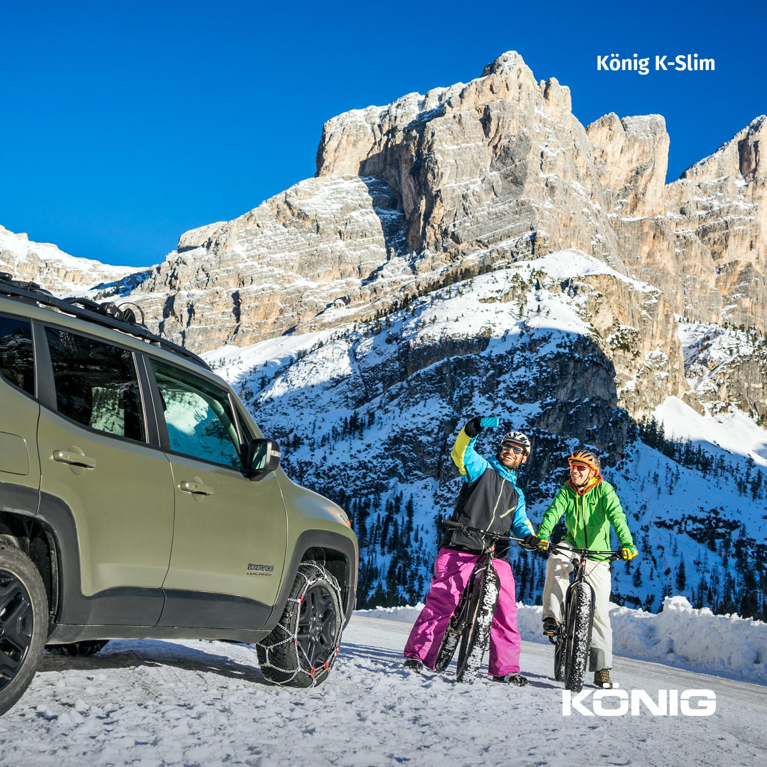 KÖNIG K-Slim 100 - Chaînes à Neige, Set de 2