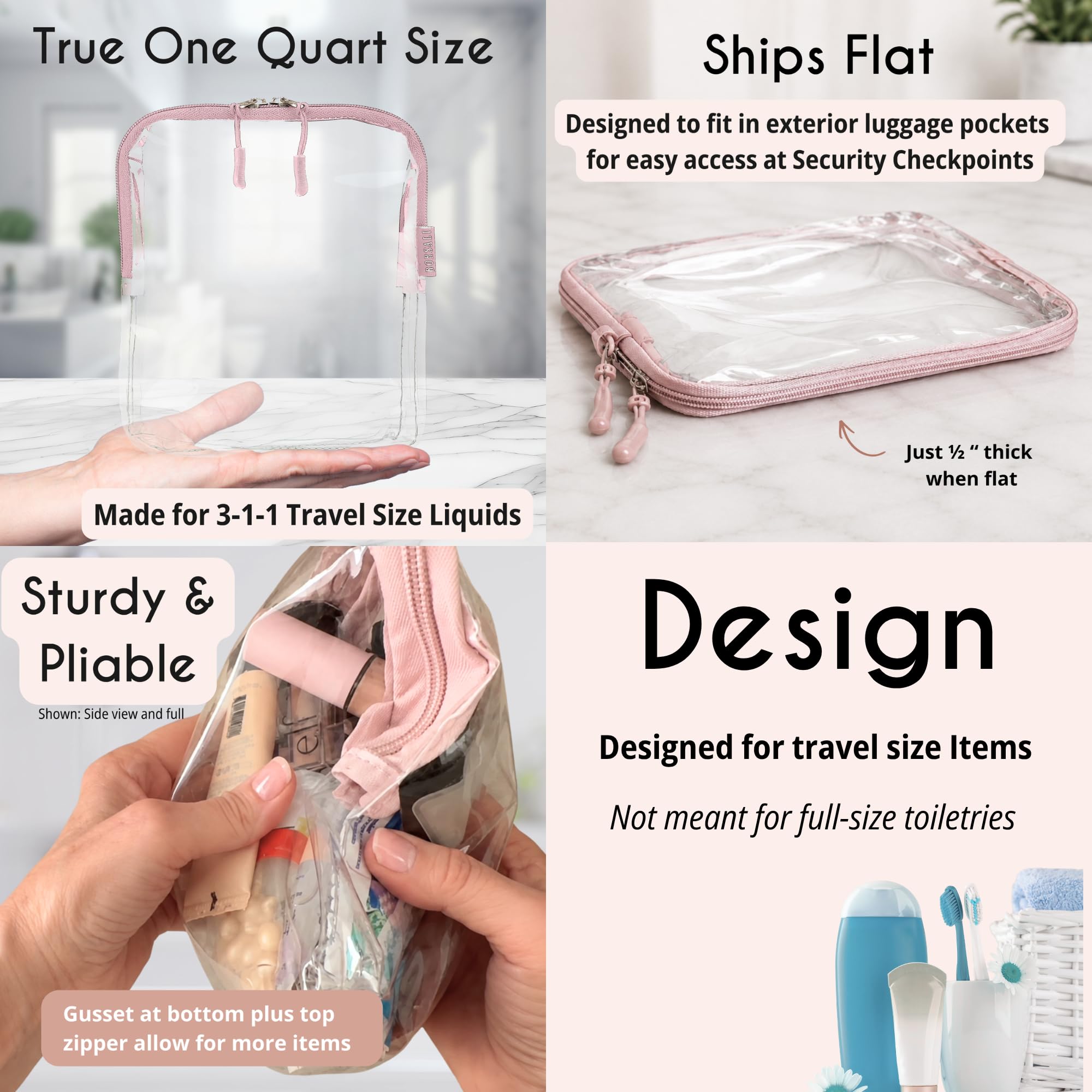 do travel toiletries have to be in clear bag BORSALI TSA Approved Toiletry Quart Size Bag, 2 Pack Model:6000 - 10000 spin The North Face Borealis 2025 EOF Fishing - Gear & Bags