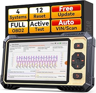 Escáner THINKSCAN 662 OBD2 Herramienta de diagnóstico de escáner, herramienta de escaneo bidireccional de motor/ABS/SRS/transmisión, escáner para automóvil con prueba activa, escáner de automóvil con reinicio de 12+, CAN-FD y FCA, actualización gratuita de por vida