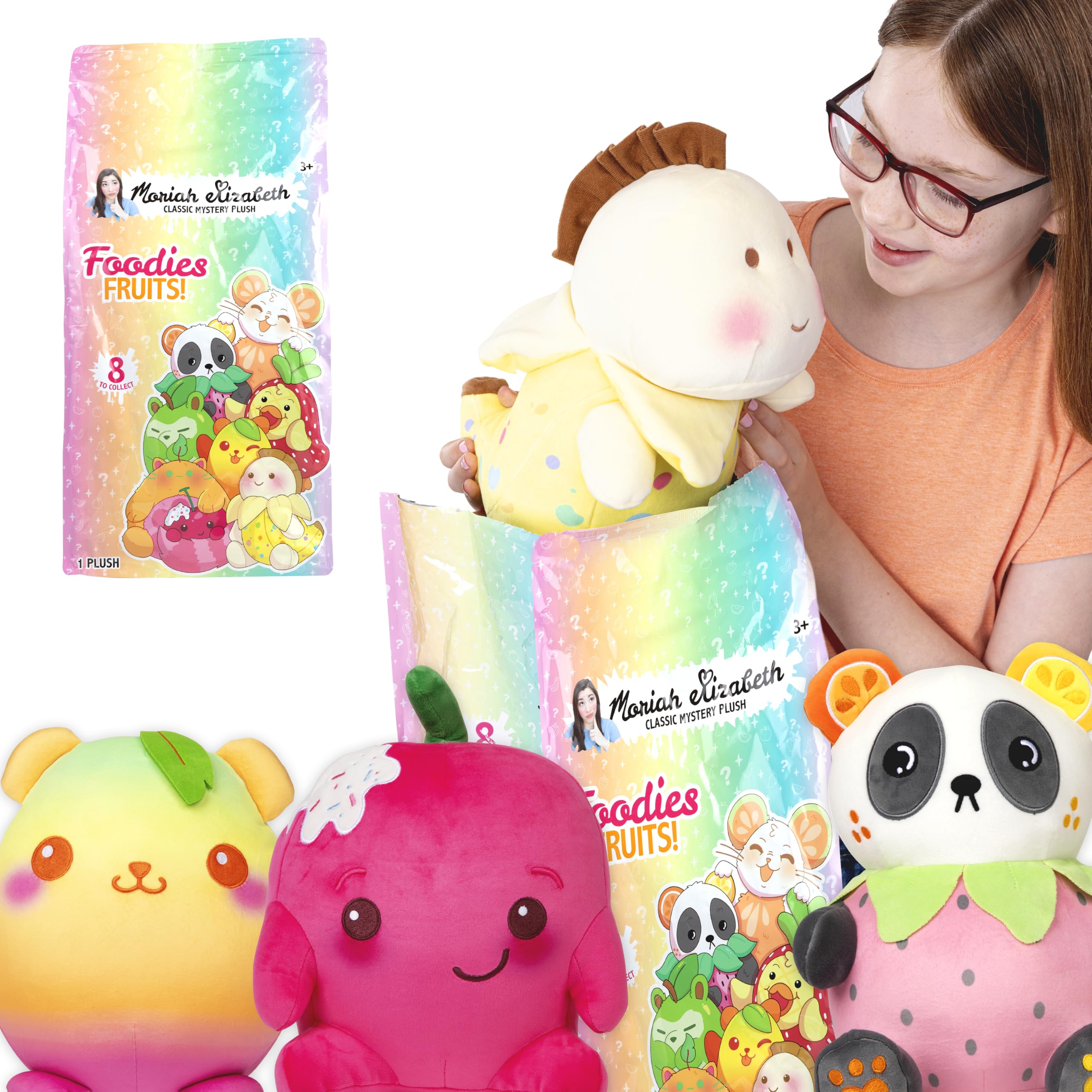 Moriah Elizabeth 11" Mystery Plush – Series 3 Foodies Fruits Blind Pack (Banana Burp, Jerry the Cherry, Mango, Berry Citrus)