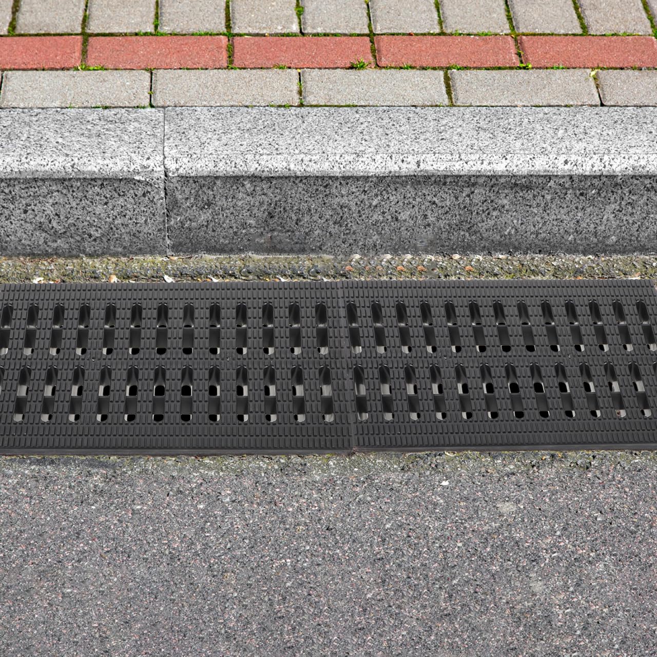 AUTSUPPL Channel Drain Cover Outdoor Sewer Grate with Anti-Slip Grid for Patios Garden Yard Commercial Areas - Image 3