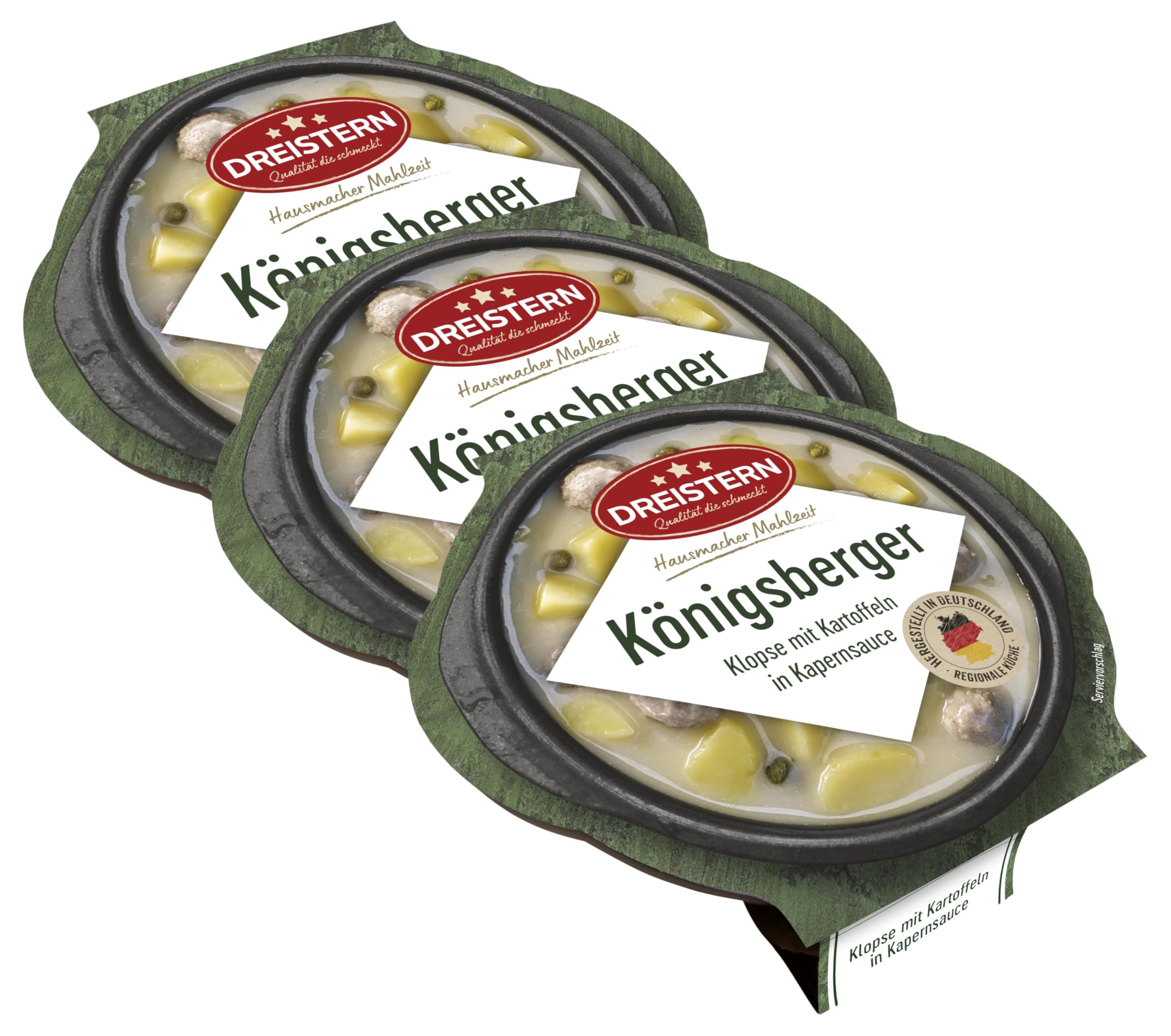 Dreistern Königsberger Klopse mit Kartoffeln, 400 g (Packung mit 3)