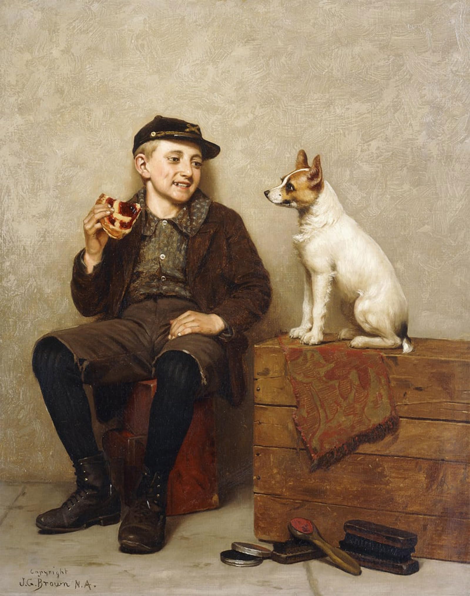 ARTXLXXBN Famous Painting Canvas Artwork Graffiti Print I by George Brown Portrait Canvas Image for Home Decor 60x90cm