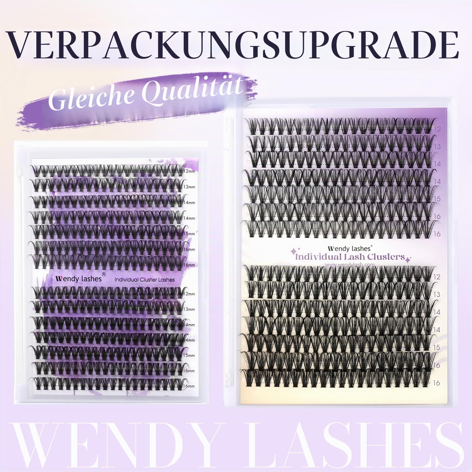 WENDY LASHES Wimpern Extensions D Curl Natürliche Cluster Lashes YM15 | Wiederverwendbare Wimpernverlängerung Wimpern Einzeln Zu Hause, DIY Wimpernverlängerungen Für Anfänger(10-18mm)