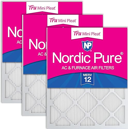 Miniatura 24 de Nordic Pure 24x24x1 (23 3/8 x 23 3/8 x 3/4) Pleated MERV 12 Air Filters 6 Pack
