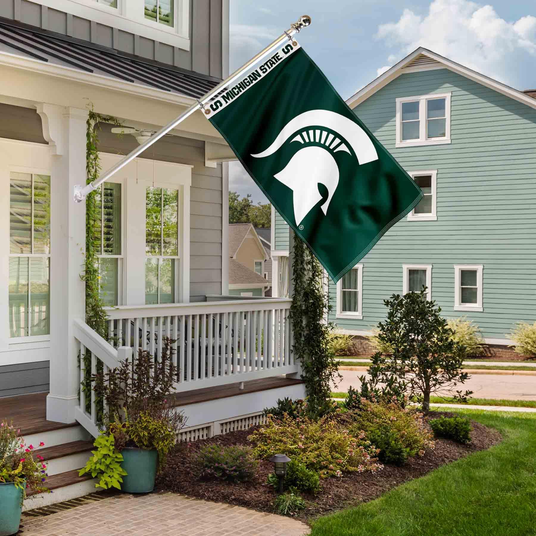 MSU Spartans Banner Michigan State University Spartans Flag - Desert ...