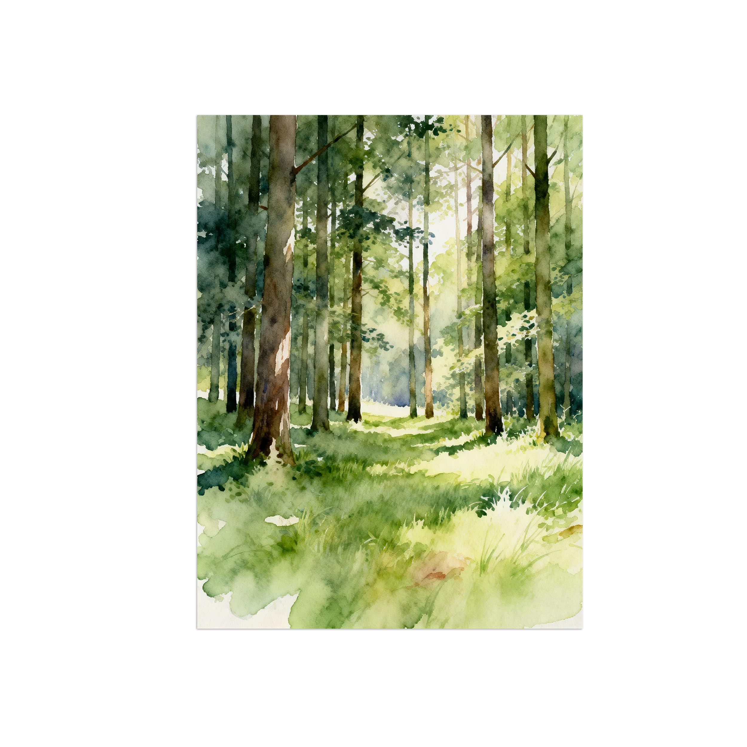 OZPWBVY Forest Tree Landscape Canvas Wall Art Picture 60x80cm Unframed