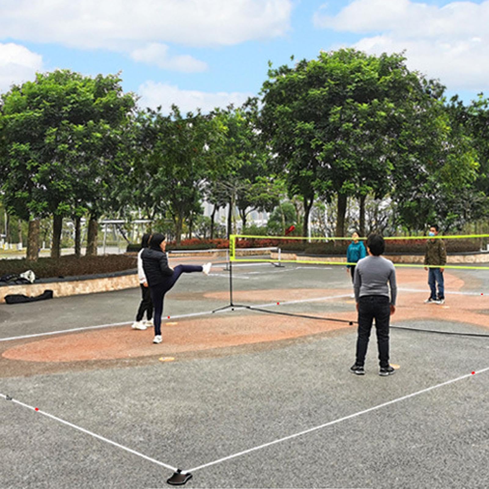 Pickleballlinien für Outdoor Court, Pickleball Grenzlinien – 20 x 44 Außentraining – Grenzmarker 20 x 44 ft Court Training Marker Linien Ausrüstung Tenniszubehör für Kinder Basketball Volleyball