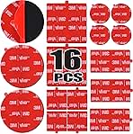 16 Pack 3M VHB 5952 Foam Tape, Double-Sided Heavy Duty Mounting Tape – 1 Inch & 2 Inch, Square, Rectangle & Round Shapes, Waterproof & Heat Resistant, for Car, Home Decor & Outdoor Use