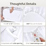 California Design Den Softest 100% Cotton Sheets, Full Size Sheet Sets, 4 Pc Set, 400 Thread Count Sateen Bedding, Deep Pocket Sheets, Cooling Sheets, Full Size Sheets, Breathable Bed Set (White)