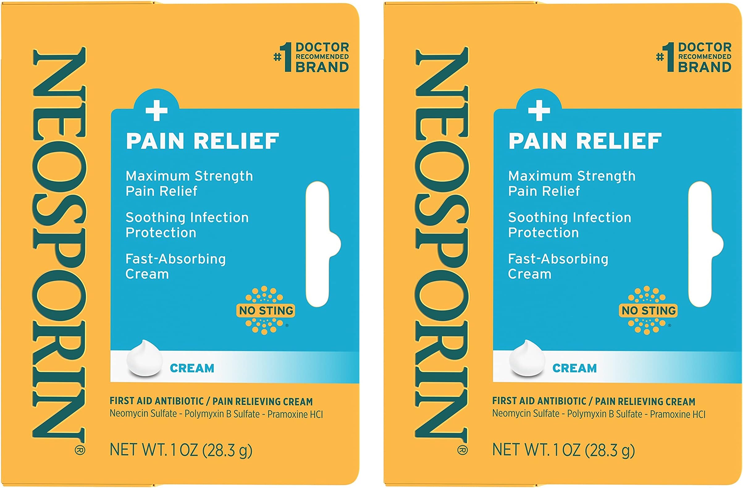 Amazon.com: Neosporin + Maximum-Strength Pain Relief Dual Action Cream ...
