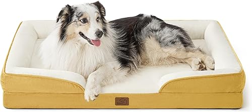 Miniatura 169 de Bedsure - Cama ortopédica XXL para perros, sofá cama lavable para perros gigantes, espuma de soporte con funda extraíble y lavable, forro Marrón