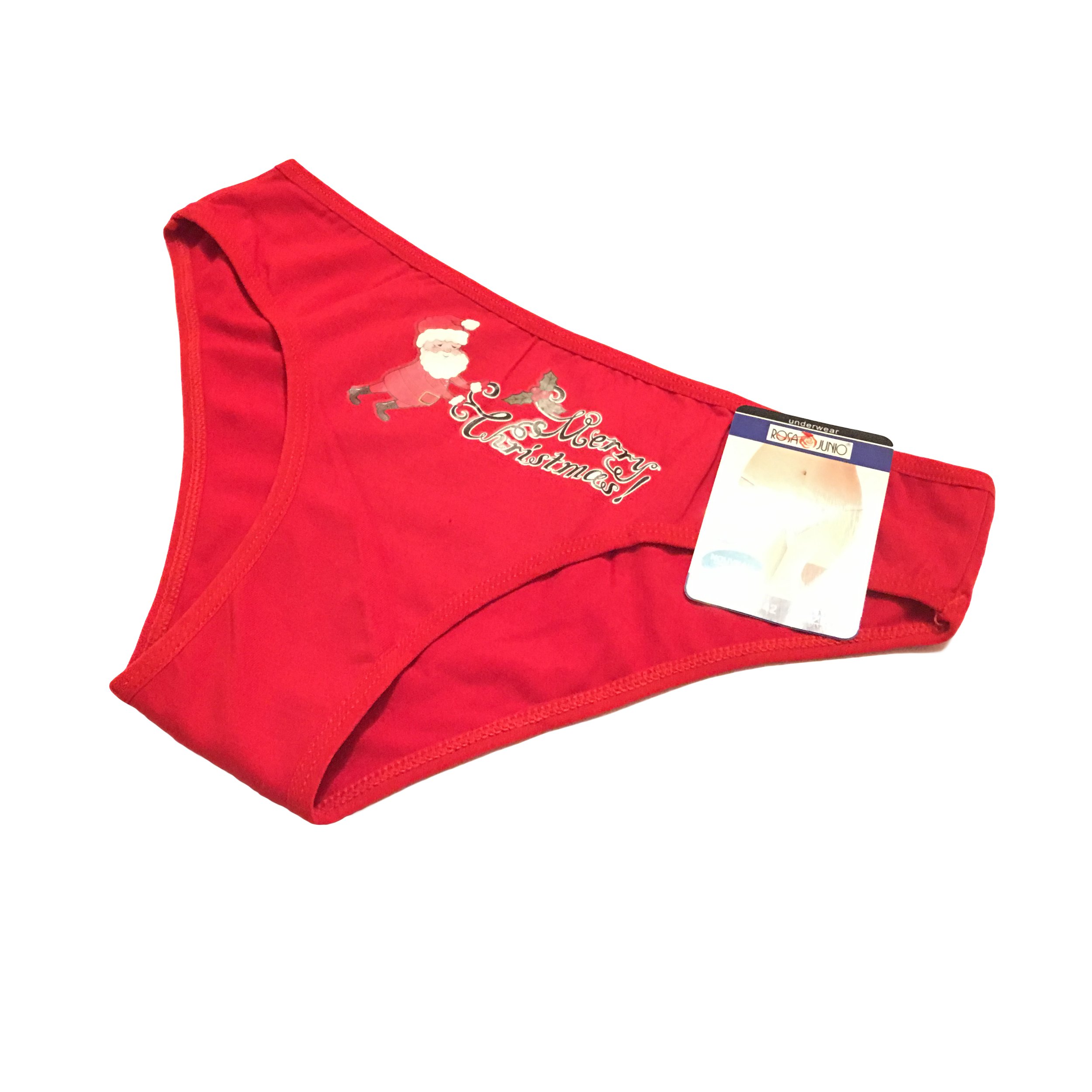 You&New Ladies Merry Christmas Red Santa Design Briefs Knickers Panties Underwear (Medium)