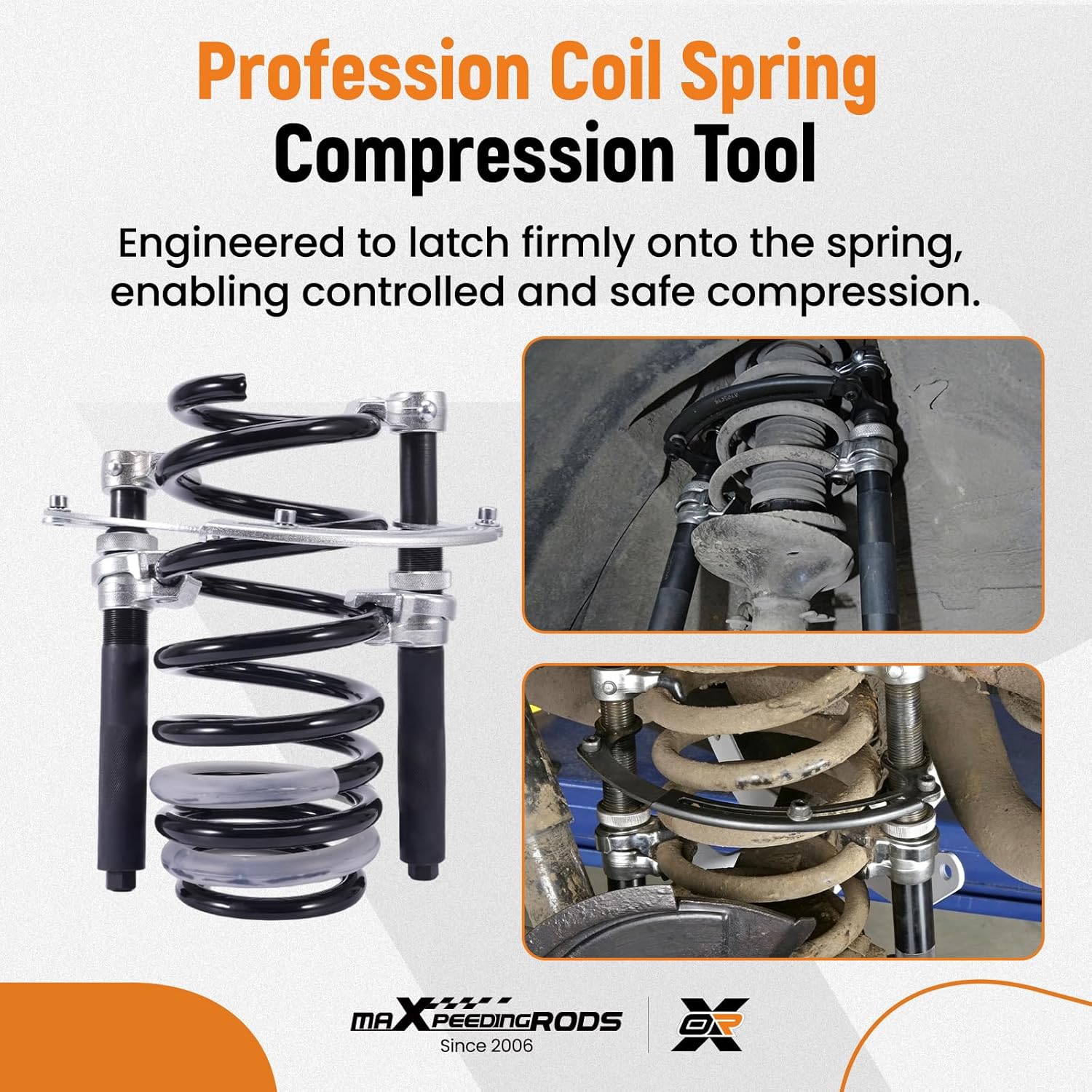 Adjustable Coil Spring Compressor 45# Carbon Steel 2646lbs Heavy Duty Kit