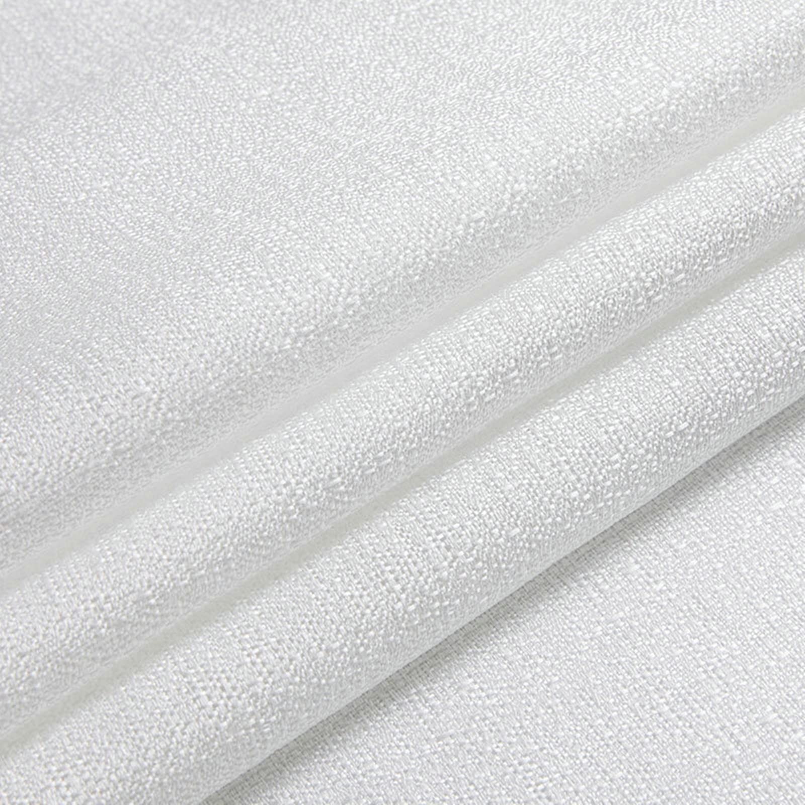 Cortina Cocina Blanca 2 Piezas 107Wx229L CM Poliester Ventana Cortinas con Ojales Cortinas Sólidas para Cocina Decoración Moderna y Elegante Cortinas de Ventana