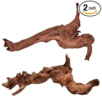 majoywoo Natural Large Driftwood for Aquarium Decor Reptile Decor, Simple Shaped Assorted Driftwood branchesh 12.5-18