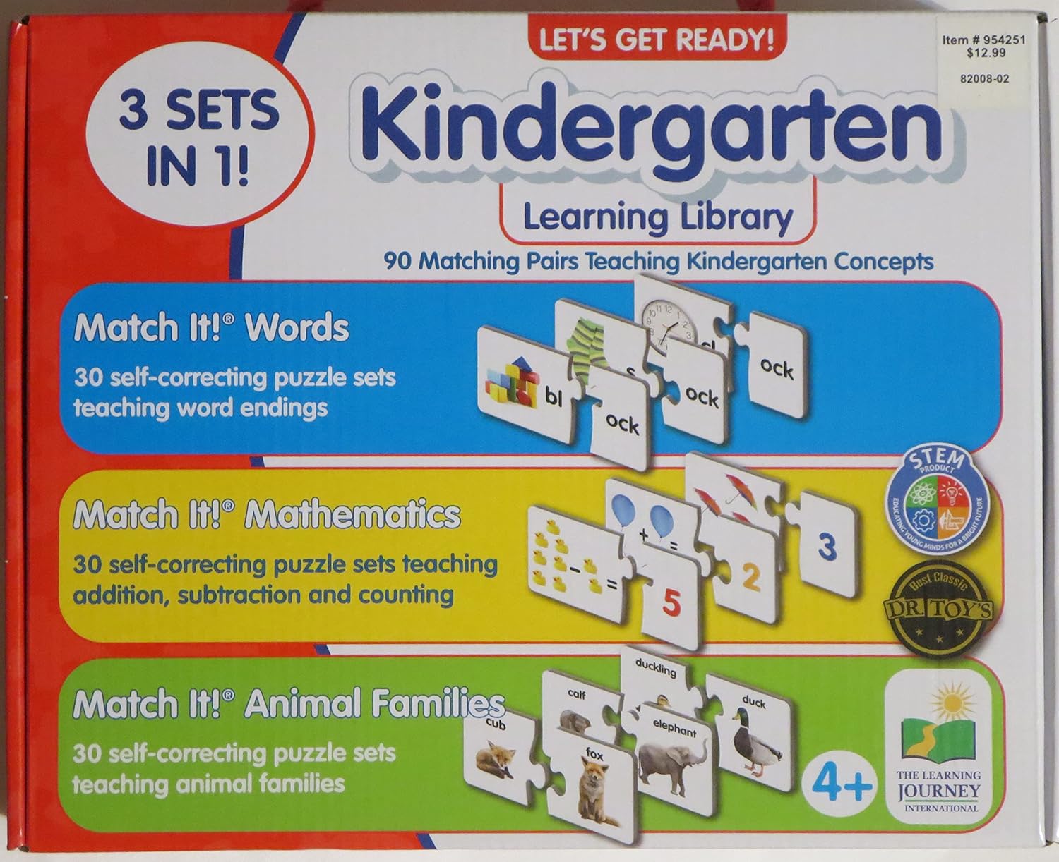 Let's Get Ready! Kindergarten Learning Library 3 Sets in 1! Learning