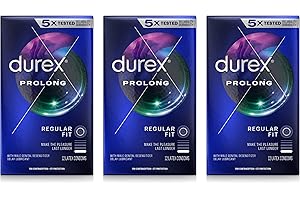 Durex Prolong Condoms: Extended Climax Control and Delay Lubricant