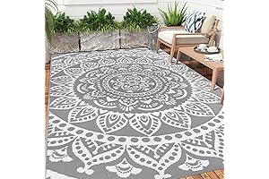 Bsmathom Outdoor Rugs 6x9 Waterproof for Patios, Backyard, Deck
