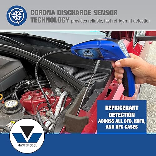 Vista 3 de Mastercool 56100 Raptor Detector de fugas de refrigerante - Sensor de descarga Corona, compatible con CFC/HCFC/HFC, SAE J1627, sonda de 16 pulgadas