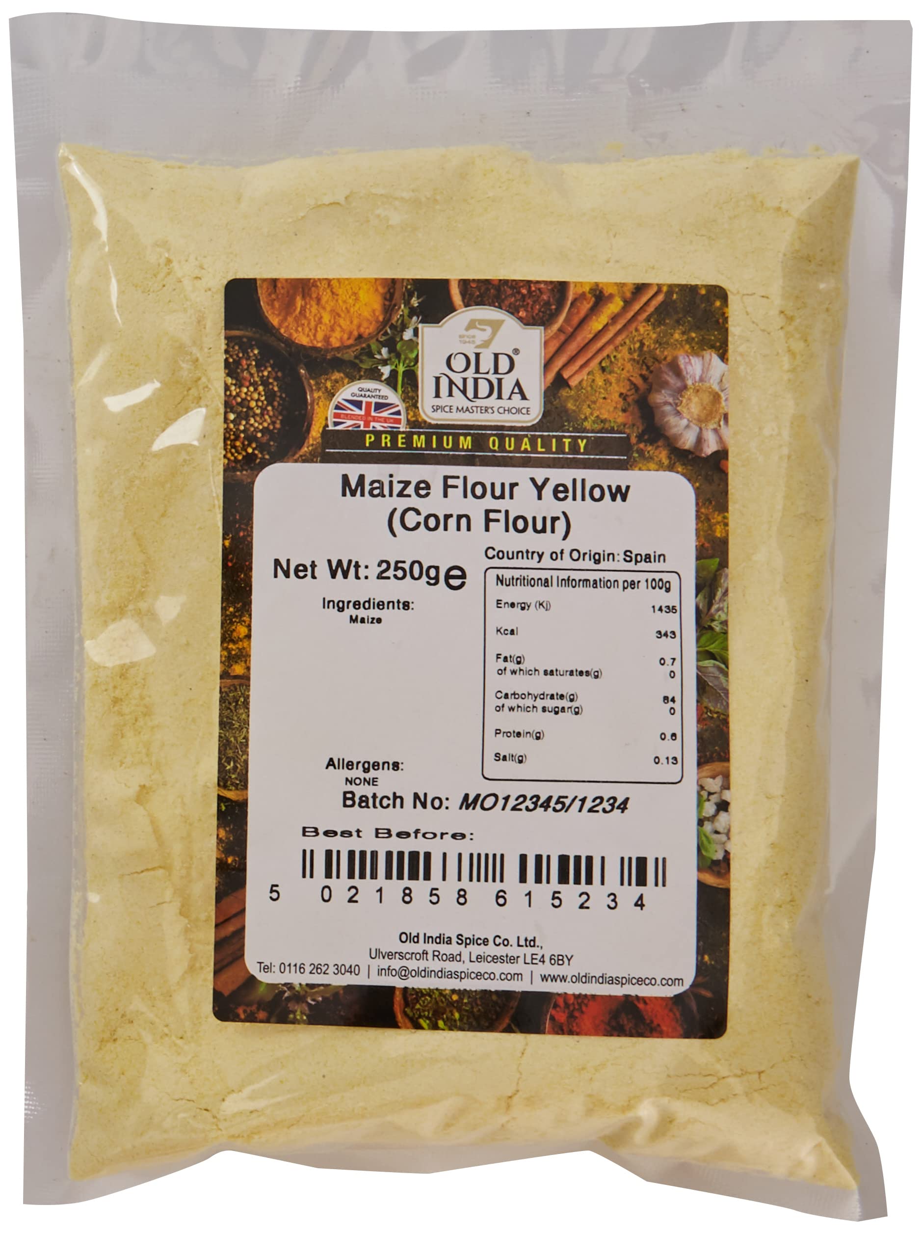 Old India Maize Flour Yellow (Corn Flour) 250g