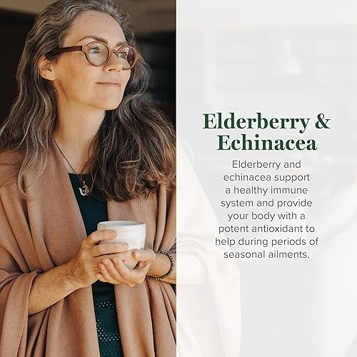 Miniatura 2 de Global Healing - Tintura líquida orgánica de saúco y equinácea del USDA | Apoyo inmunológico antioxidante contra organismos nocivos para adultos y