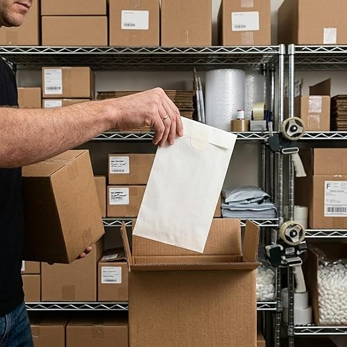 Miniatura 5 de Quotidian Bolsas de papel kraft grandes a prueba de grasa de 6 3/4 pulgadas x 8 pulgadas (6.7 x 8.0 in) paquete de 100 – recuerdos de fiesta