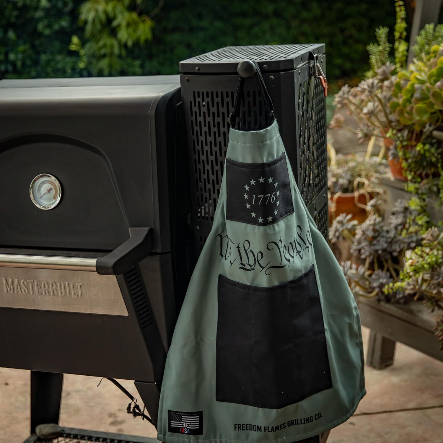 BBQ Grill Apron | Made in the USA | Kitchen Apron with Pockets | Grilling Accessory for Barbecue & Meat Smoker