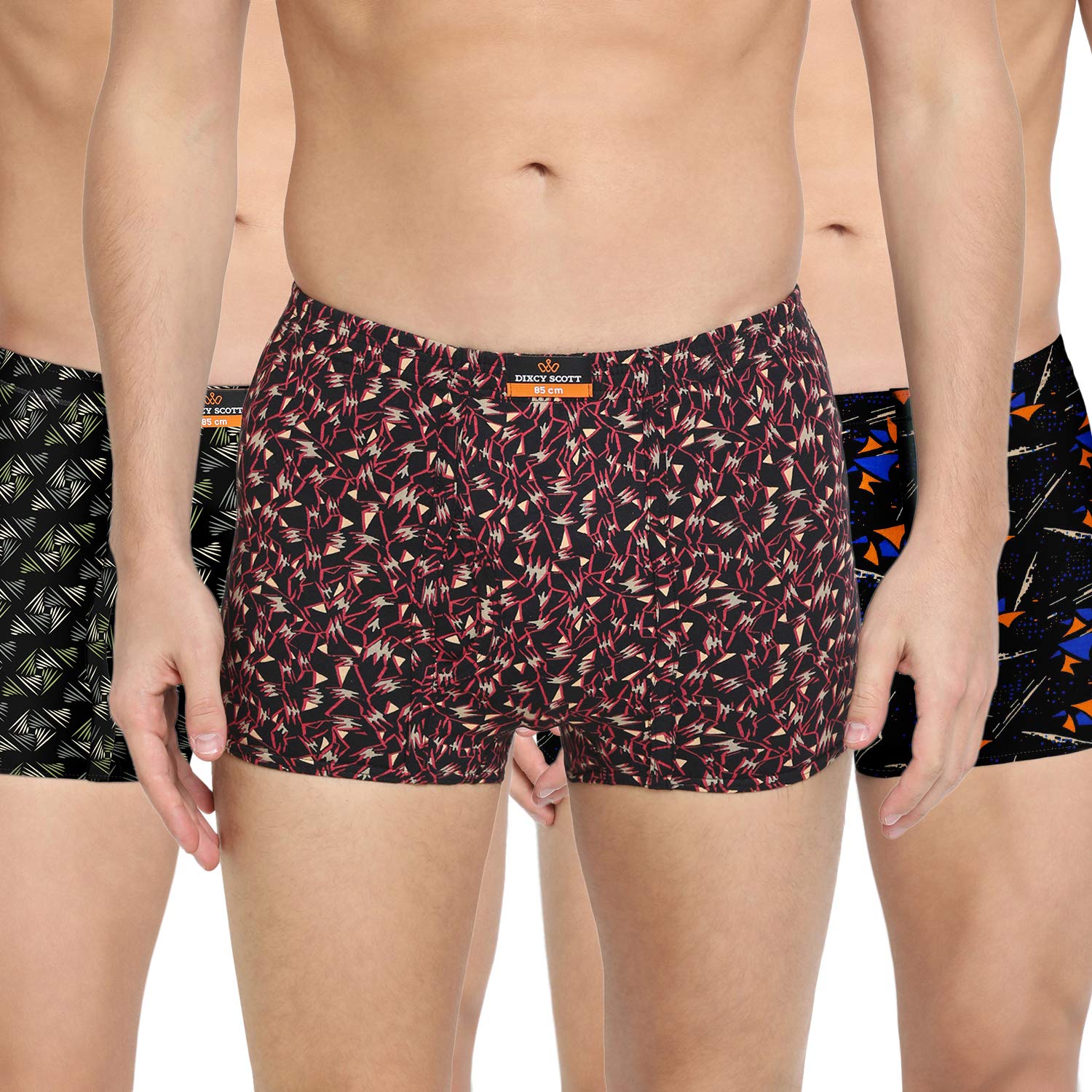Dixcy ScottMen's Cotton Originals Trunk Snug Fit Solid Innerwear - Crazy Trunk (Pack of 3)