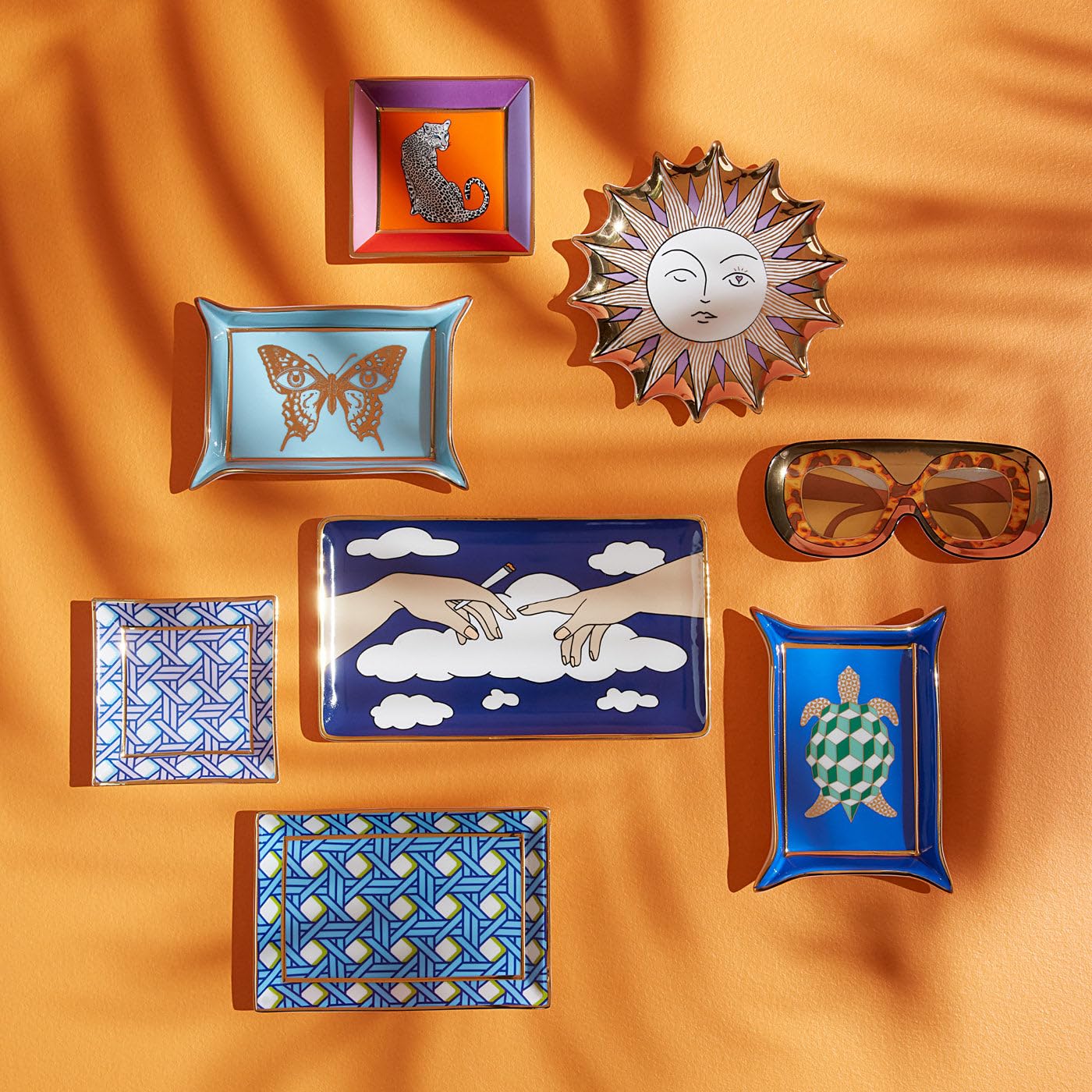 Jonathan Adler Bandeja cuadrada Safari, multicolor, talla única