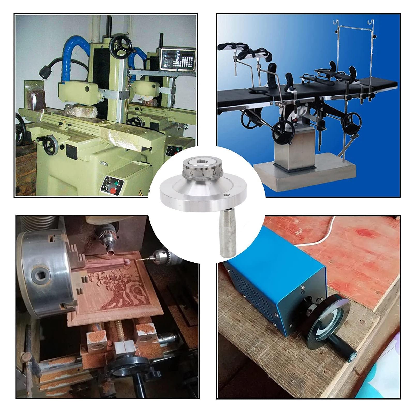 Lathe Handwheels 80mm Handwheels Lathe Machine Parts with Crank Handle Revolve Handwheels for 7x12 7x14 0618 Cj18a Lathes