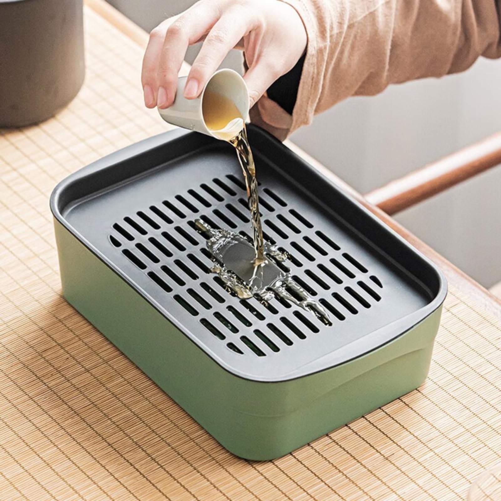 Plateau à thé moderne 27,5 cm de style Kungfu, conçu en matériaux durables et élégants