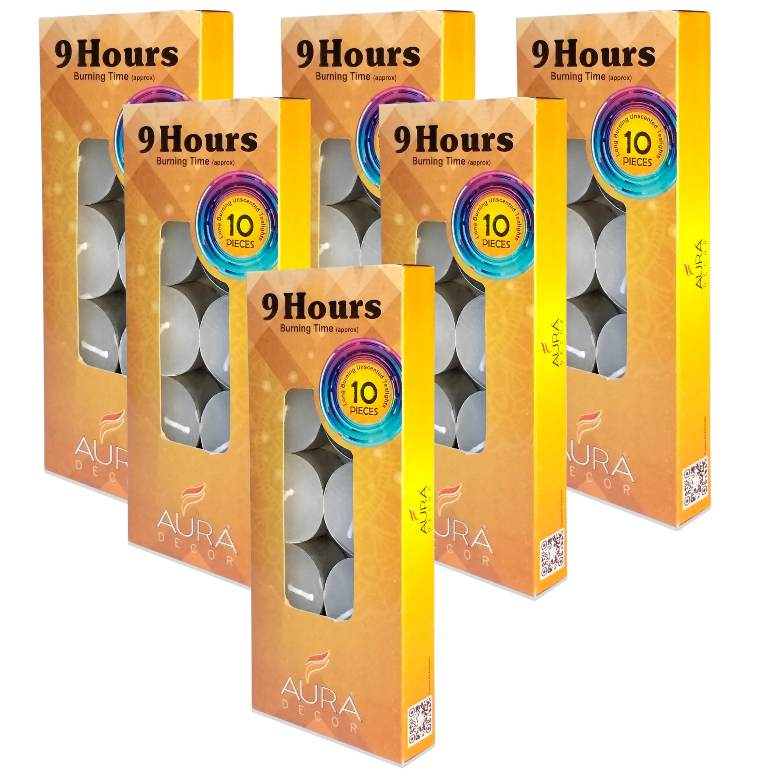 AuraDecor Smokeless Tealight Candles 100% Pure Wax, Unscented, 9 Hours Burning time, White Unscented Tea Light Candles (Pack of 60) (B09B1XX6ZB) Amazon Price History, Amazon Price Tracker