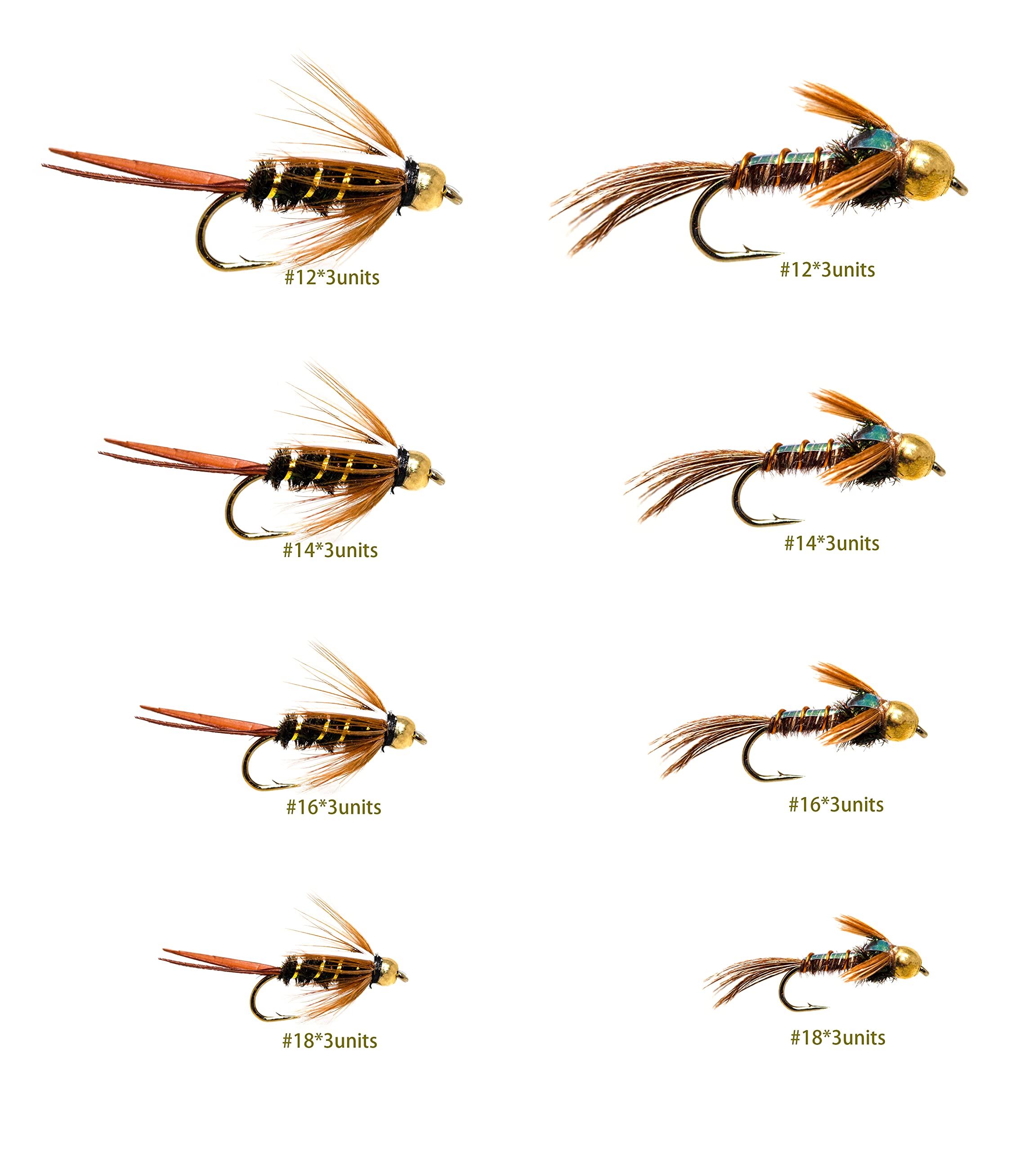 ROKC Favorite Fly Fishing Flies Assortment | Dry, Wet, Nymph, Bunny Muddler, Caddis, Worm Flies | Trout, Bass, Steelhead Fishing Lure Set