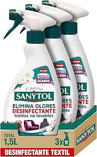 Sanytol – Spray Elimina Olores Desinfectante para Textiles, Elimina Malos Olores Persistentes y Neutraliza Alérgenos, Si...