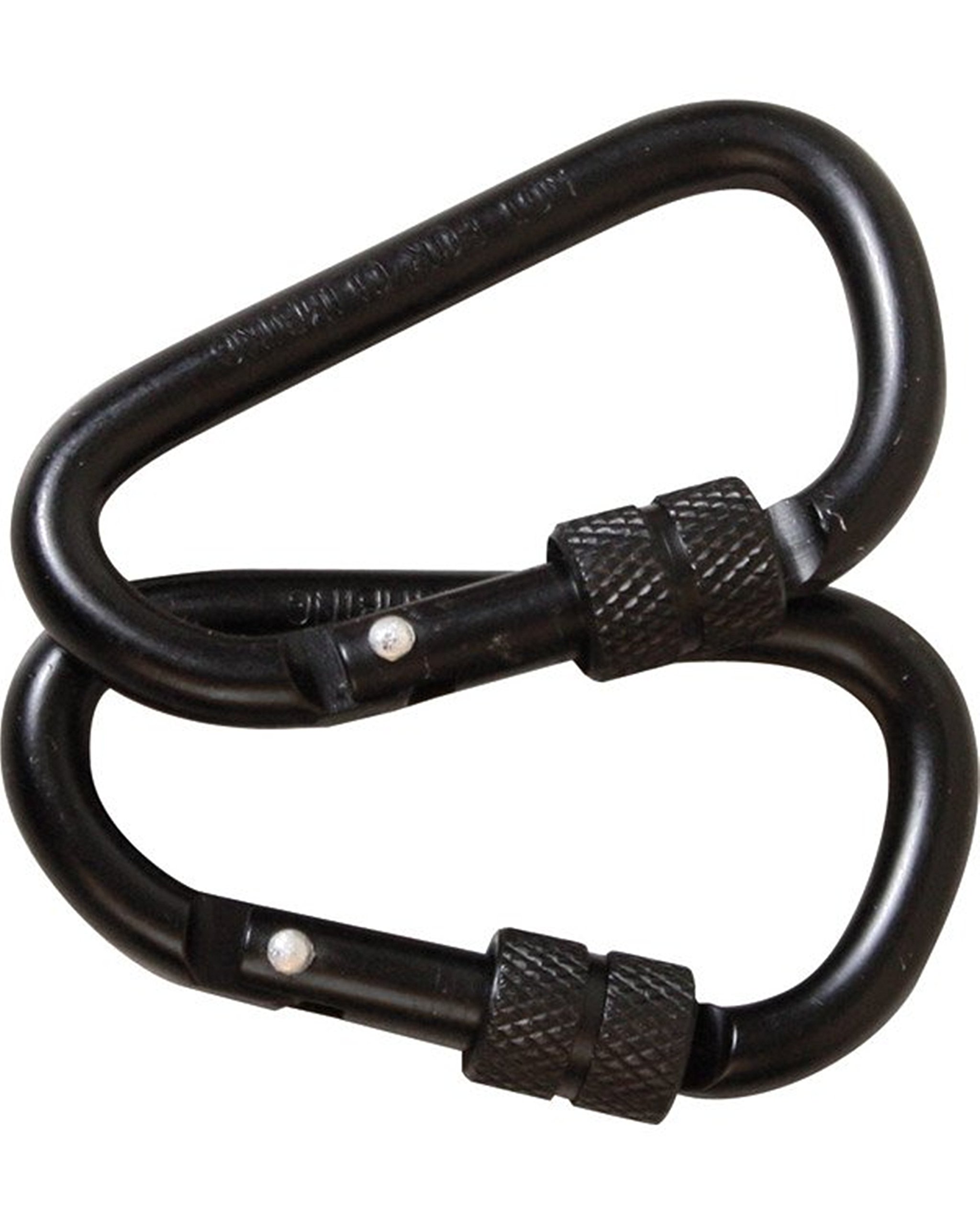 Kombat UK 6mm Screw Gate Locking Carabiners - 2 Pack