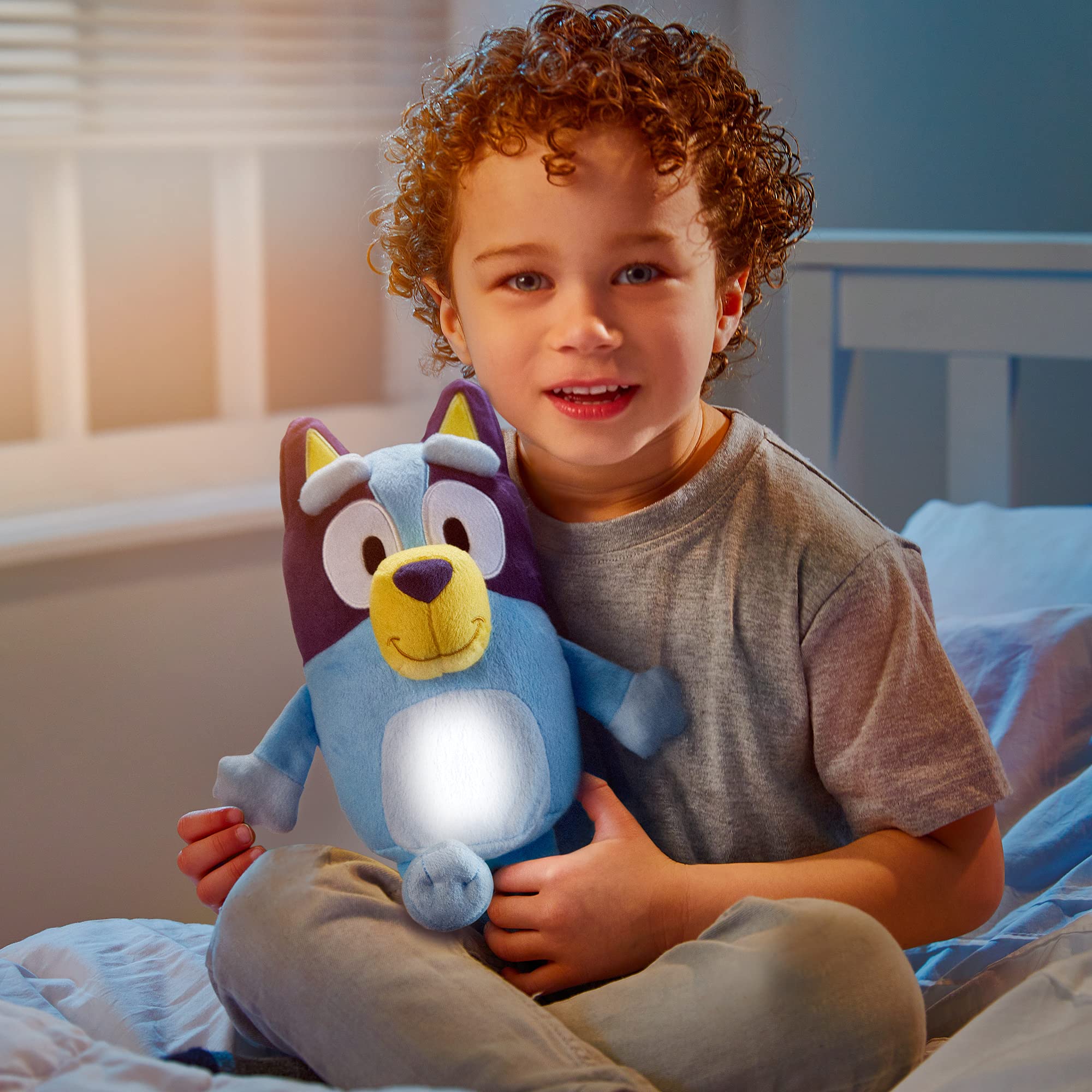 Goglow Bluey Bedtime GoGlow Pal Official Bluey Cuddly Soft Toy 2 in 1