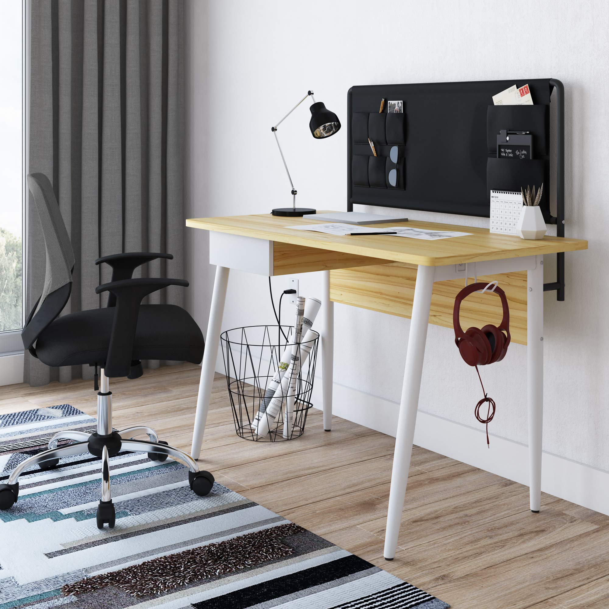 Alphason Freemont Office Writing Desk In White from B&Q