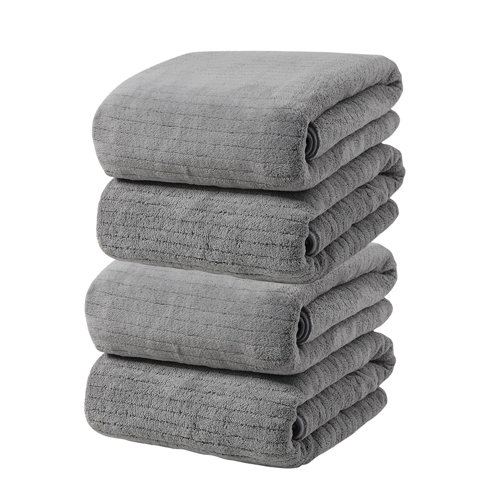 Soft Coral Velvet Luxury Towel Set of 4 Hotel Quality Quick Drying Highly Absorbent Bath Sheets 29 5