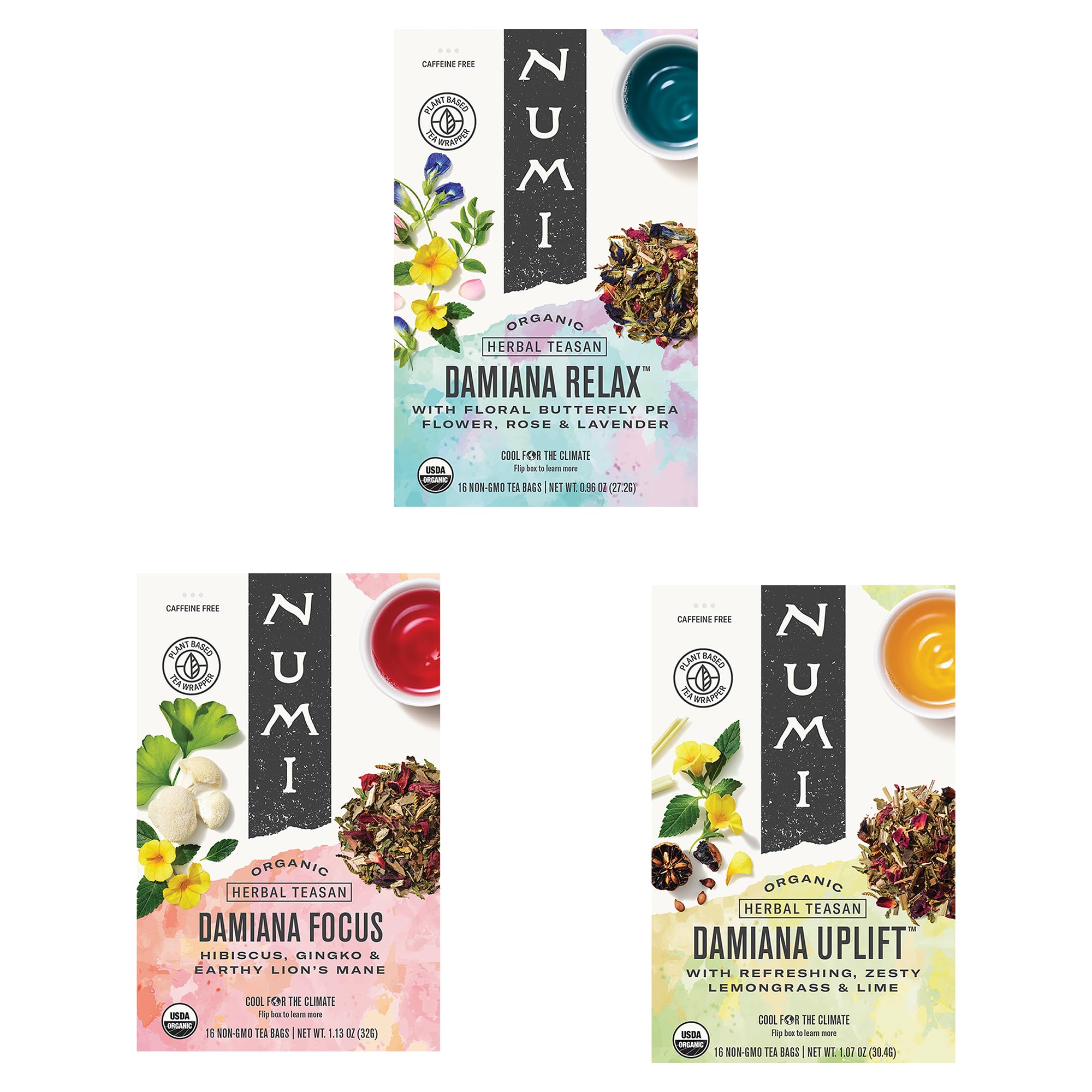 Amazon.com : Numi Organic Damiana Herbal Tea Variety Pack