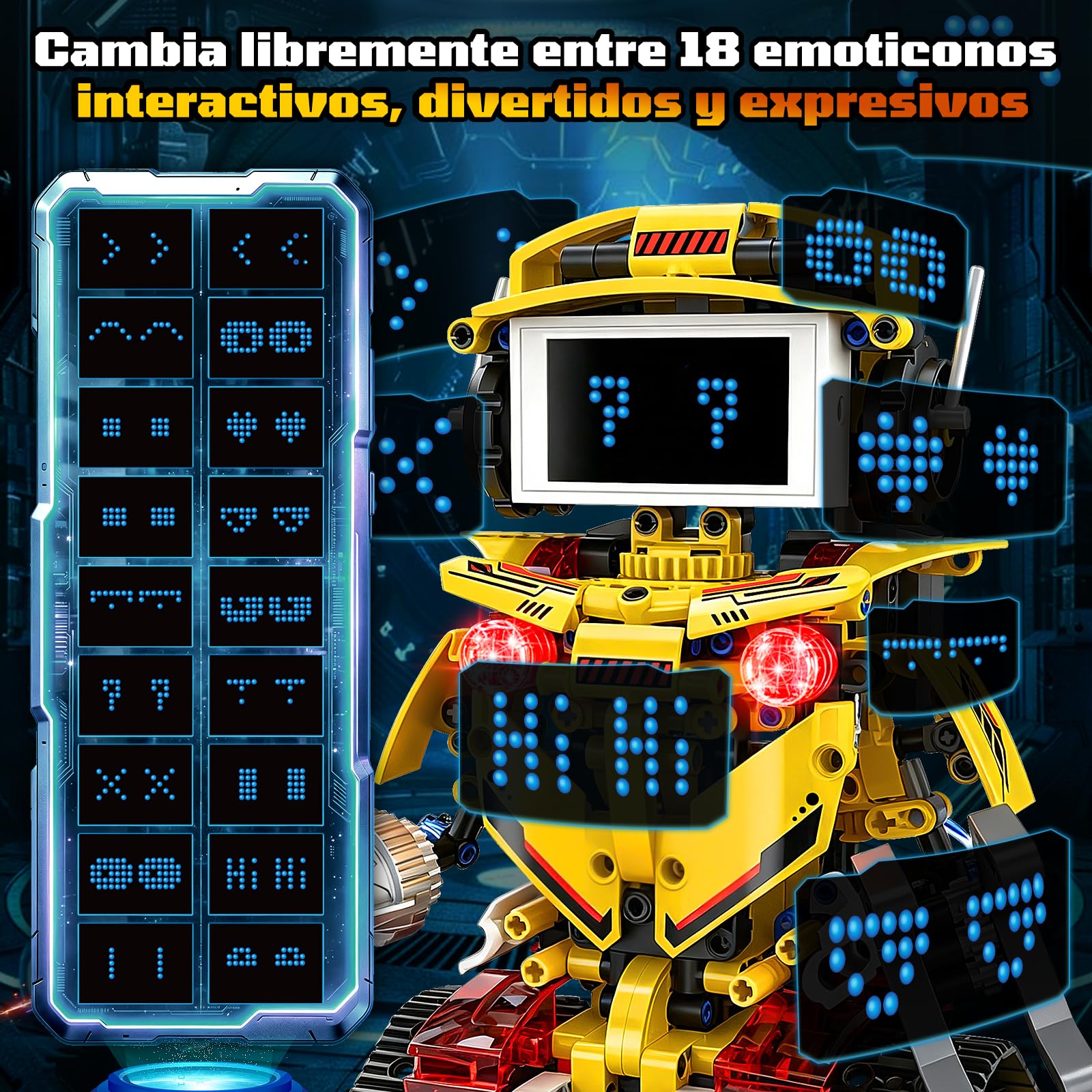 JONRRYIN Robot Teledirigido Niños, Technic Robot Programable 5 en 1